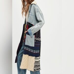 NWT FREE PEOPLE X TRICIA FIX FREDDIE DENIM MAXI SHIRT 🔥